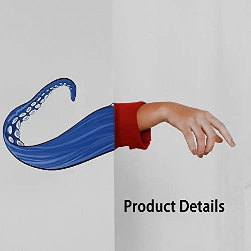 Octopus Art Decor Wall Decals Kraken Octopus Tentacles Wall Stickers for Blue - Image 4 of 4