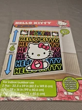 HELLO KITTY  5 PC. GIANT SCENE SETTER WALL DECO KIT  OVER 6 FT. TALL