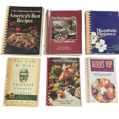Vintage Cookbook Lot Spiral Community Organizations School Bundle