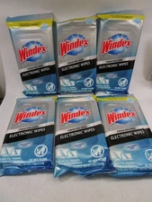 Windex Electronic Cleaning Wipes Pre-Moistened Screen Wipes 6 Packs Of 25 New!
