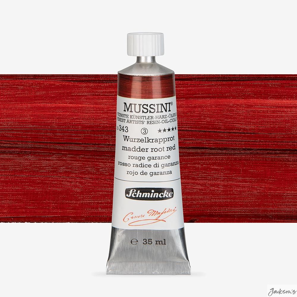 Schmincke Mussini Oil Paint Natural Resin 35ml Madder Root Red Artist Colour
