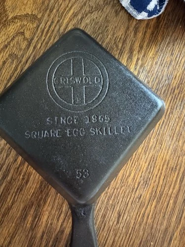 Griswold Cast Iron Square Egg Skillet #53 Vintage Collectible