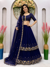 DESIGNER LEHENGA CHOLI INDIAN BOLLYWOOD WEDDING PARTY PAKISTANI WEAR READYMADE
