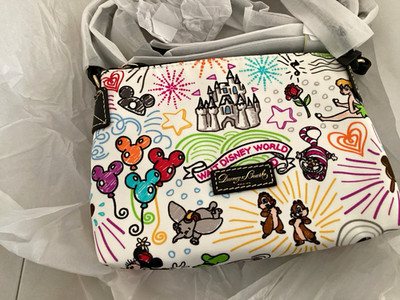 Dooney & Bourke Disney Walt Disney World Sketch Print Small Shoulder Bag White