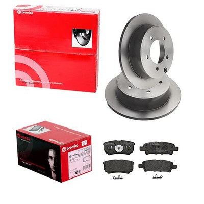 brembo BREMSSCHEIBEN 262mm + BELÄGE HINTEN passend für MITSUBISHI LANCER 8 VIII