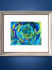 Whirlpool Contemporary Expressionist Original 9x12 Painting On Paper Signed — photo 7