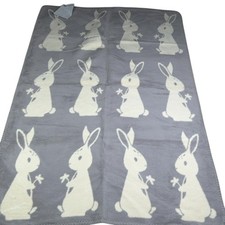 Reny-Natur-Bio Babydecke grau 100% Baumwolle Bio Kaninchen 75x100cm Germany