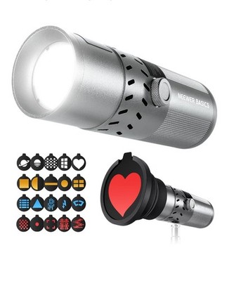 Neewer Basics FL10 20W RGB Photography Flashlight w/ 4 Colors & 20 Gobo Filters