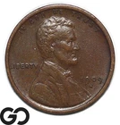 1909-S VDB Lincoln Cent Wheat Penny, Highly Demanded Choice AU Key Date, RARE!