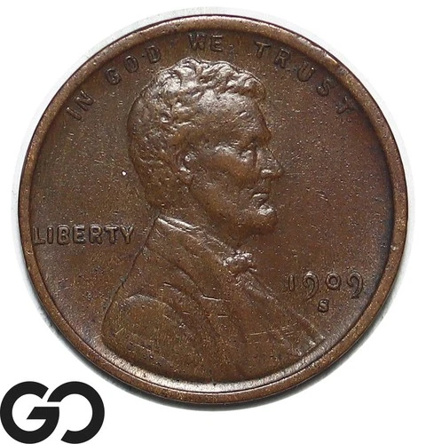 1909-S VDB Lincoln Cent Wheat Penny, Highly Demanded Choice AU Key Date, RARE!