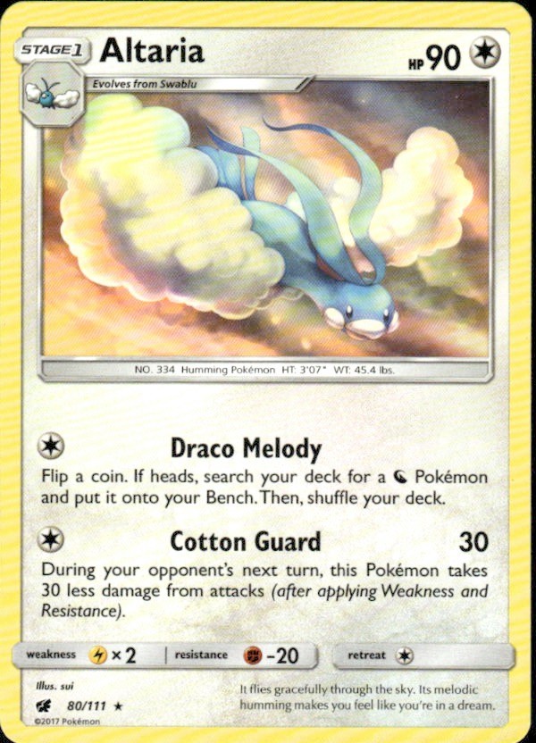 ALTARIA 80/111 CRIMSON INVASION RARE POKEMON SUI