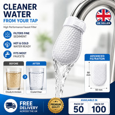 50/100 pcs Faucet Water Filter Bag Cotton Tap Water Filter Thickened Filter Pads