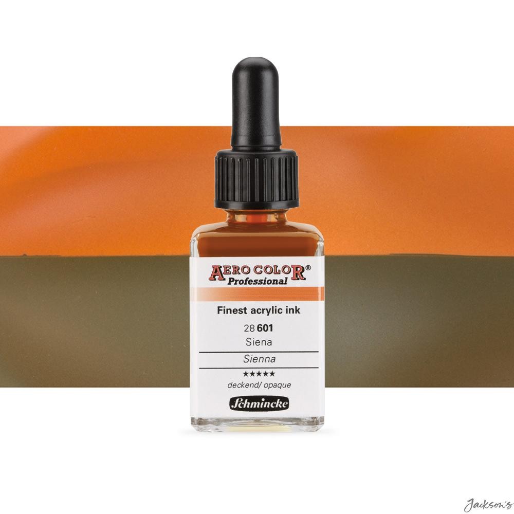 Schmincke Aero Color Acrylic Ink 28ml Sienna For Airbrush And Brush Painting