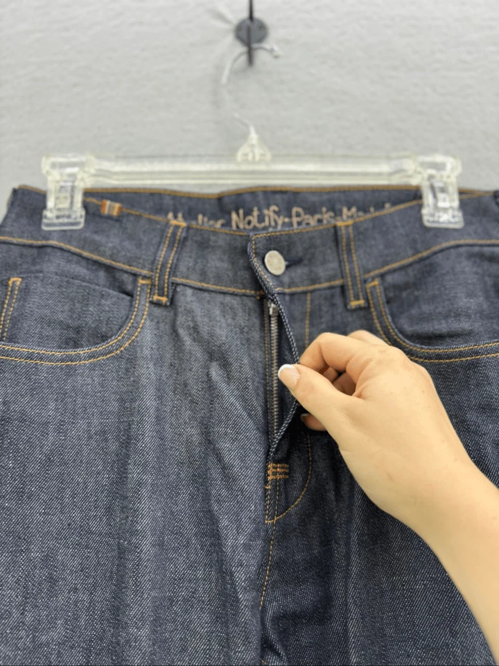 Pantalones de mezclilla de algodón de pierna recta Notify Paris Nobilis Atelier para hombre hechos en Italia talla 3 Foto 4 de 4