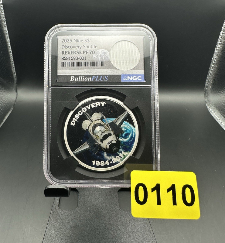 2025 Niue $1 Discovery Space Shuttle 1oz Silver NGC Reverse PF70 Space Flown