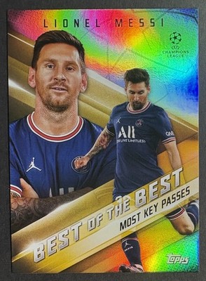 2021-22 LIONEL MESSI Topps UEFA Best of the Best Most Key Passes Card #BB-13