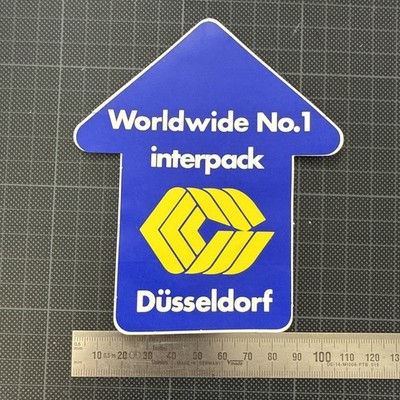 Alter Aufkleber Handwerk Messe Düsseldorf INTERPACK 1984