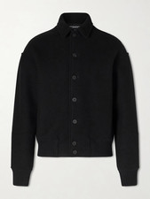 JACQUEMUS Feltro Wool-Felt Bomber Jacket, Black, IT 50 L