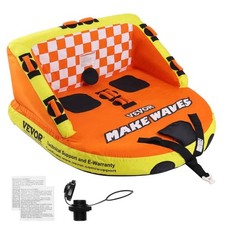 VEVOR Make Waves Nylon Towable Tube for Boating, 1-2 Person Inflatable
