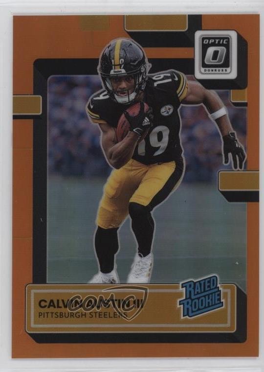 2022 Donruss Optic Rated Orange Prizm /199 Calvin Austin III #236 Rookie RC 3hd