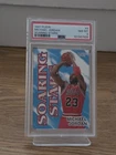 1997-98 FLEER PSA 8 MICHAEL JORDAN SOARING STARS INSERT CARD #9 OF 20 SS