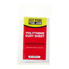 Fit For The Job 12' x 12' Polythene Dust Sheet (20 Pack)