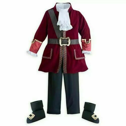 CAPTAIN HOOK COSTUME With Hat SIZE 7/8 