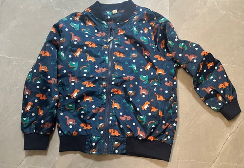 Harvey Jea Blue Multi Boys Dinosaurier 🦕 Bomber Jacket 6-8 Year 130 Sz - Picture 2 of 6