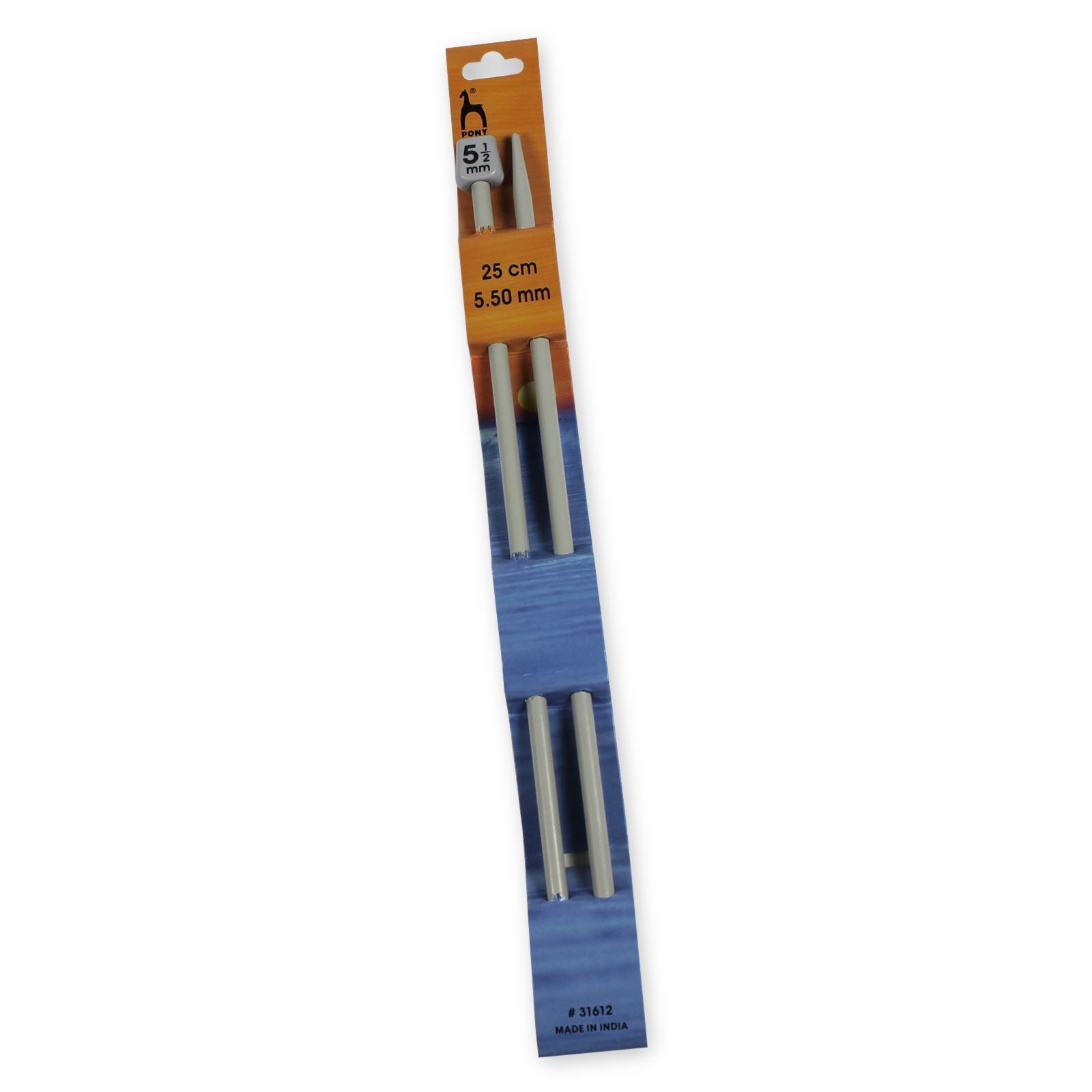 Pony Knitting Needles / Pins - 25cm long Single Point - 5.5mm