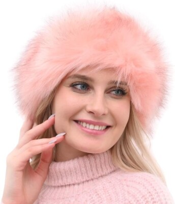 Faux Fur Headband with Stretch Winter Earmuff Women\'s Earwarmer Amazon.com: Tahonuss Women main image 3