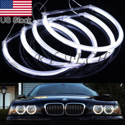 Angel Eyes Lamp Halo Ring White LED Headlight Light For BMW 3 5 Series E36 E39