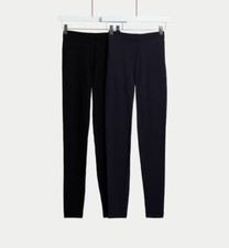 M&S High Waisted Leggings Full Length Stretch Skinny Basic Ladies