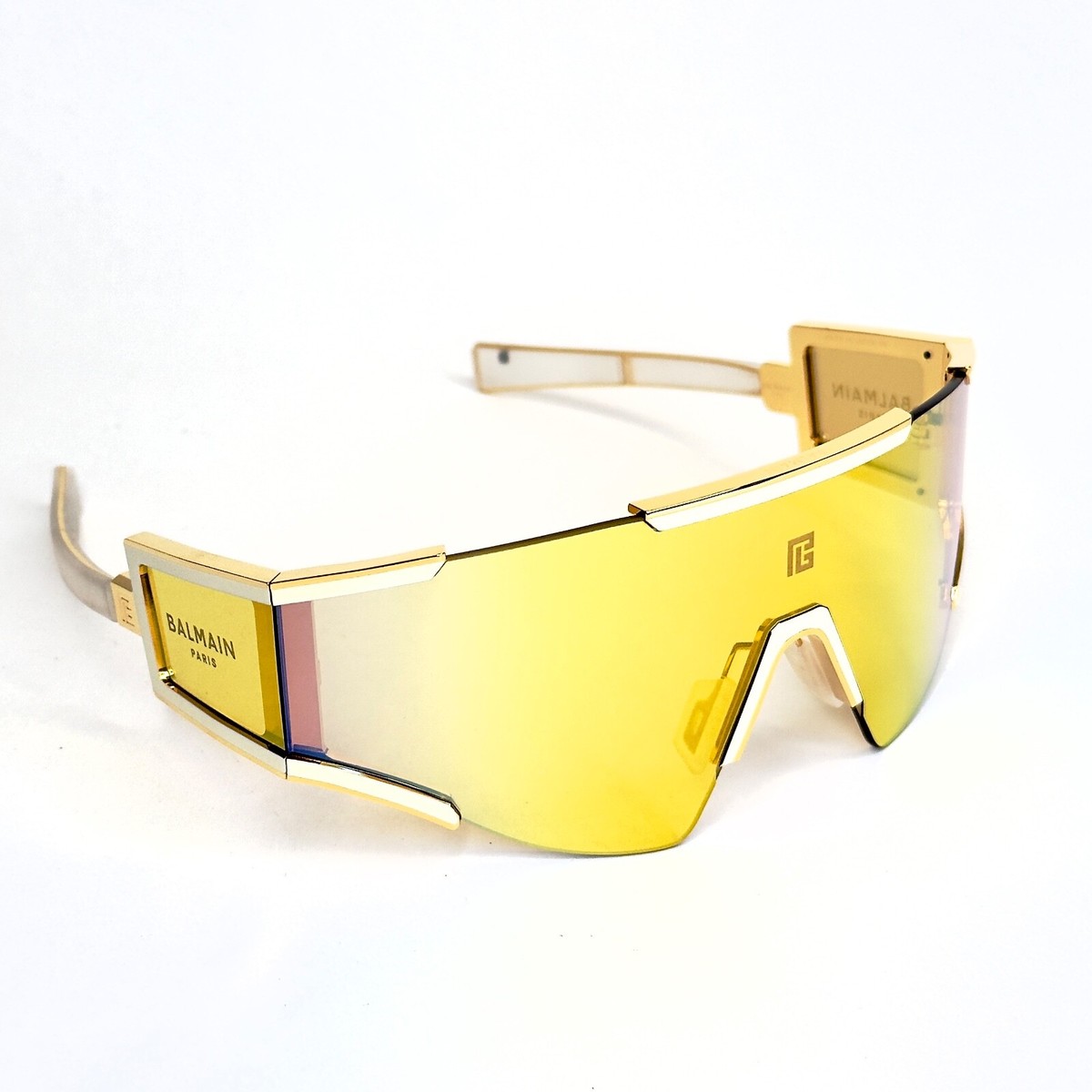BALMAIN FLECHE BY AKONI BPS138 Titanium Gold Yellow Mirror Wrap