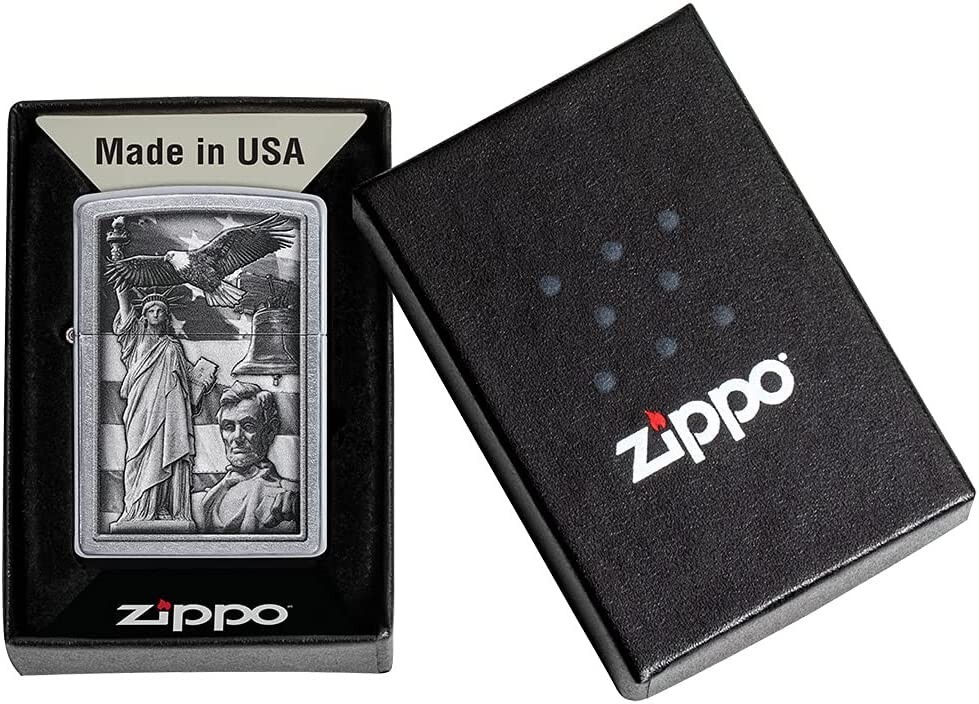 Zippo 49484 American Icon Design Street Chrome | eBay