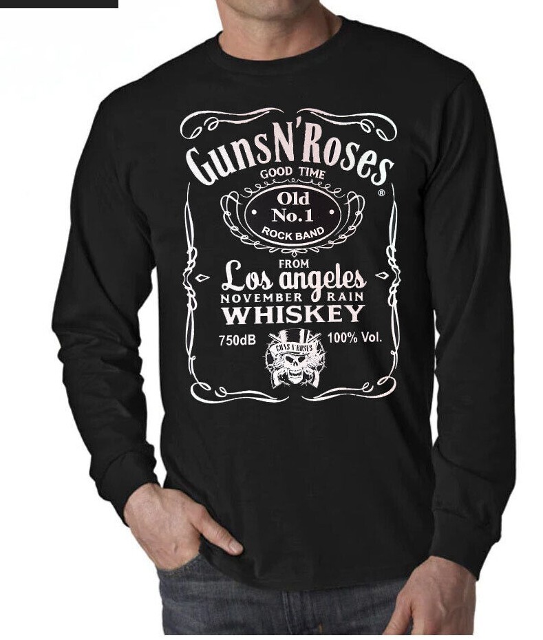 Jack Daniels Guns And Roses Graphic Tee Vintage Guns N' Roses T-Shirt