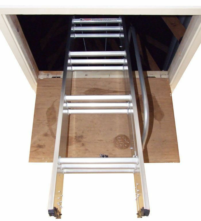 Abru Werner 76003 Aluminium Loft Ladder 3 Sections with Handrail UK