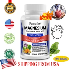 Magnesium Glycinate + Malate | 250mg | 120 Capsules | Buffered & Chelated