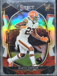 2022 Panini Select Football Black and Red Prizm Die-Cut Martin Emerson #69