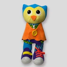 Kidoozie Dress Me Owl Doll Kids Dressing Skills Buttons Hook Loop Zipper Plush