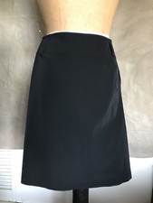 Women's PRADA Black PENCIL SKIRT Knee Length 42 ITALY Stretch Fully-Lined US 8