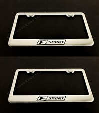 2x F Sport Stainless Chrome License Plate Frame Wscrew Caps 2x F Sport Stainless Chrome License Plate Frame Wscrew Caps