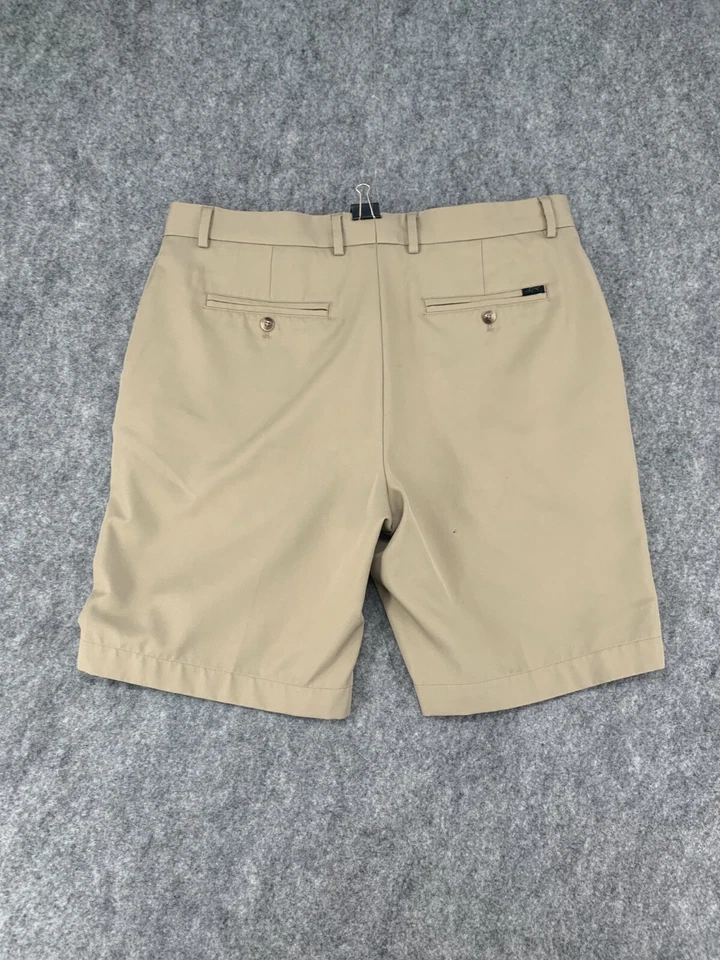 Pantalones Cortos Greg Norman Para Hombre Talla 36 Ligeros Caqui Frontales Planos Bolsillos Cortados Foto 2 de 4