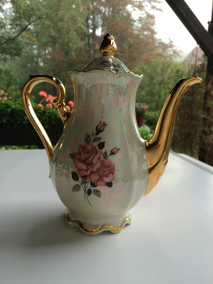 BAVARIA 1, Kaffeeservice für 2 Personen, Rosen und Gold | coffee set for 2 - Bild 2 von 4