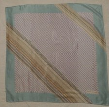 Daniel La Foret designer silk scarf, 29" square, contemporary diagonal stripes