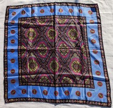 vintage colorful lavender black pink whimsy satin gypsy goth boho Echo scarf