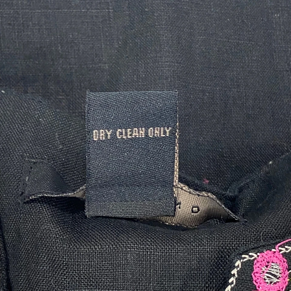 Túnica Silkland Popover Mujer | 6 | Negra | 100% Lino | Bordada | Boho Foto 4 de 4