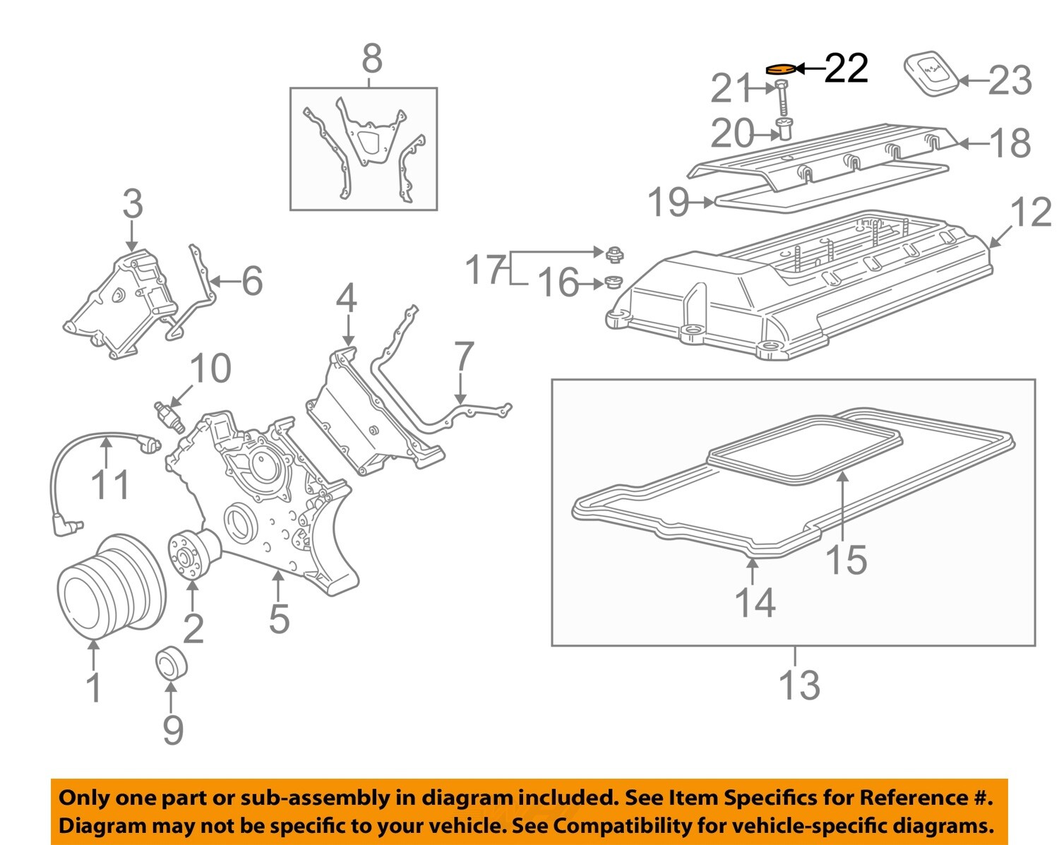 BMW OEM 97-03 540i Engine Engine Parts-Top Cover Cap 11121736007