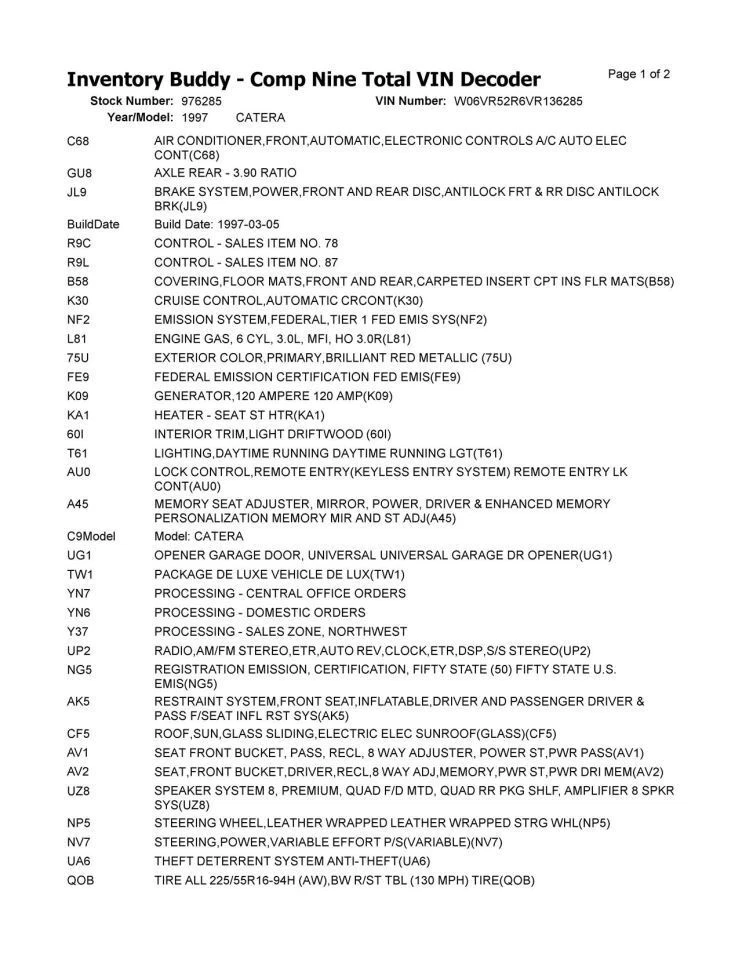 Hood Fits 97-99 CATERA 349123 Foto 4 de 4