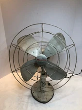 Vintage Hunter CG-16 CG1661 Oscillating Table Fan 16" - Works But With Issues
