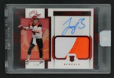 2020 PANINI ONE JOE BURROW ROOKIE AUTO PREMIUM PATCH RED RPA #7/9 BENGALS